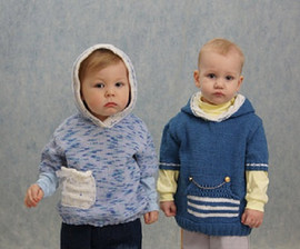 Пуловер с капюшоном.