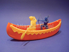 Солдатики 1/32 Hofler Вестерн Пирога с гребцами 2