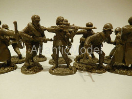 Солдатики 1/32 tssd Советская армия 16 фигур WWII 5