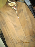 Стильная женская бежевая куртка из 100 % натуральной мягкой кожи