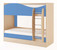 Кровать 2- х ярусная с ящиками синяя