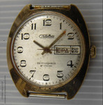 Часы наручные Слава «SLAVA» автоподзавод двойной календарь СССР