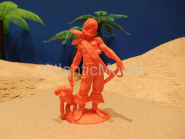 солдатики 1 32 CANE Пират с обезьяной Оранжевый