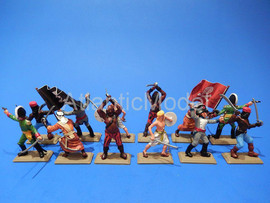 Солдатики 1/32 DSG Пираты 12 фигур 6 поз Ренессанс 2