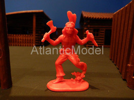 Солдатики 1/32 Hofler Два пеших индейца красный цв 3