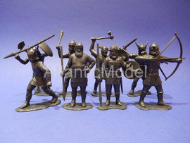 Солдатики 1/32 арк Моделс Викинги темно серый цвет 3