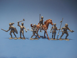 солдатики 1 32 Marx Рыцари 6 солдатиков в 6 позах 54 мм 2