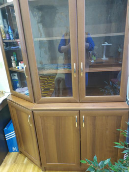 Полки высокого уровня Шкафчики цвет венге Две штуки в одном стил