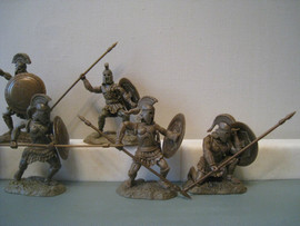 Солдатики 1/32 CONTE Спартанцы цвет Bronze set 3 4