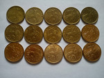 Полный набор современных монет 10 копеек 1997- 2011г.г. "М" и "С