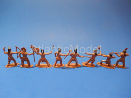 Солдатики 1/32 ??? Индейцы пешие 8 фигур в 8 позах 5