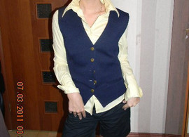 Темно синий жалет