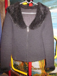 женский жакет с иск мехом черного цвета фирма ZARA 44-46Р