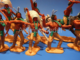 Солдатики 1/32 Timpo Индейцы Омахи 10 шт Вестерн