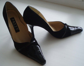 туфли иск.замша черные, р.37