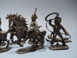 Солдатики 1/32 Hofler Ковбои Черный цвет №3 9 фигур 9 поз 4