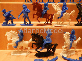 Солдатики 1/32 Hofler Ковбои Четвертый Синий 28 шт