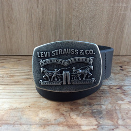Ремень мужской Levis 40 mm 2 Horse Plaque (Black) 2