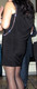 Короткое черное платье отлично скрывающее недостатки фигуры!