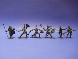 Солдатики 1/32 арк Моделс Рыцари темно серый цвет 2