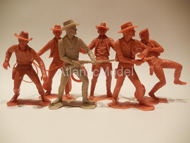 солдатики 150 мм Marx Ковбои два цвета потери 6 фигур 3