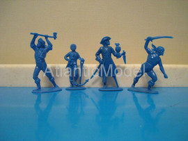 Солдатики 1/32 BUM Пираты 4 фигуры Синий цвет 2