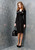 Top Design Стильное черное платье на молнии B3 008