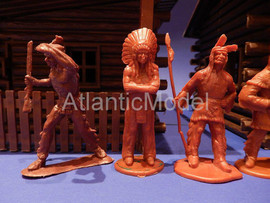 Солдатики 1/32 PRB Индейцы ковбой 6 фигур 6 поз 3
