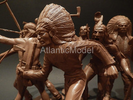 солдатики 150 мм Marx Индейцы коричневый цвет 6 солдатиков 6 поз