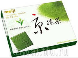 Шоколад из зеленого чая,60гр, Meiji.Япония