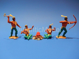 Солдатики 1/32 Timpo Индейцы Кайова-апачи 4 костер 2