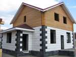 Комплект короба строения из керамзитбетонных блоков с облицовкой