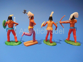 Солдатики 1/32 Elastolin Индейцы пешие Первый наб 5