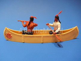 Солдатики 1/32 Timpo Индейцы Оджибвеи в пироге 2 4
