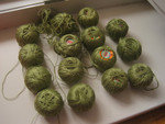 Пряжа для вязания Пастельный зеленоватого оттенка Вес 25 грамм
