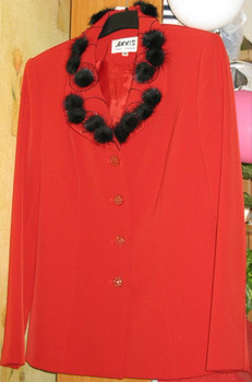 пиджак red песцовые украшения