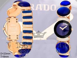 Роскошные Rado Blue Часы Fascination новые синие и чёрные фиолет