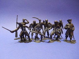 Солдатики 1/32 арк Моделс Пираты темно серый цвет 4