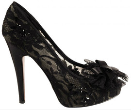 MALLANEE туфли женские из черного гипюра купить в магазине