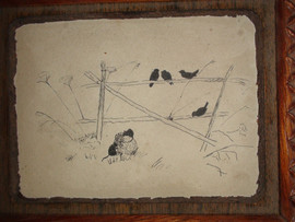 "Птички",рисунок тушью