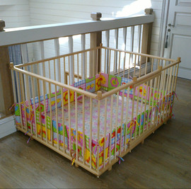 Манеж детский деревянный с калиткой 1.2х1.5м купить