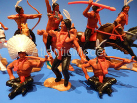 Солдатики 1/32 Timpo Индейцы Пауни 8 фигур Вестерн