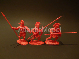 Солдатики 1/32 CONTE Три спартанца Цвет красный 2
