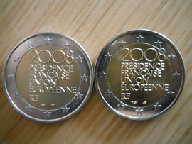 Продам. Евро.Памятная монета.Франция.2евро.2008г.