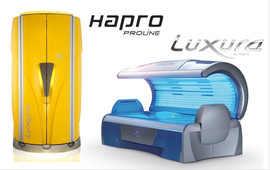 Профессиональные солярии Luxura и Hapro.