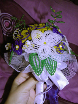 Свадебный букет из бисера 3