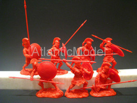 Солдатики 1/32 Сonte Спартанцы шестой набор красный 5