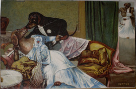 Антикварные открытки с таксами