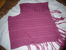 Пончо вязанное