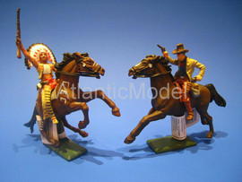 Солдатики 1/32 Britains Индеец вождь и шериф 2